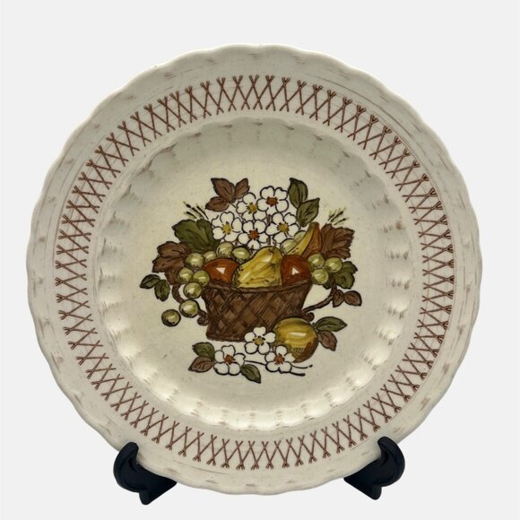 Vintage Metlox Poppytrail Vernon Ware Fruit Basket Dinner Plate 10.75" USA - Picture 1 of 5